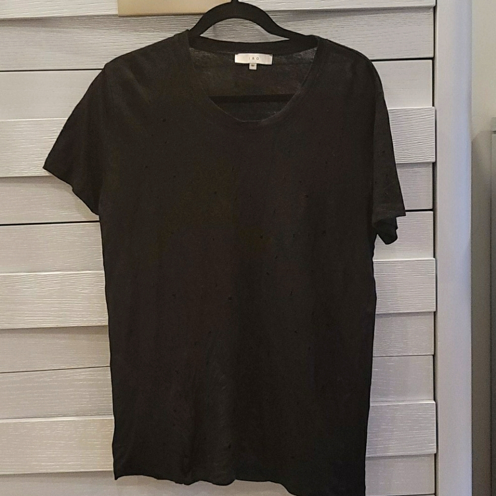 IRO Distressed Black t-shirt - M